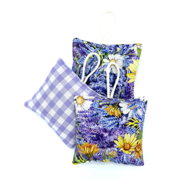 catzup-Lavendelkissen mit Aufhängeschleife - "Lavendel" - 3er Set – Bild 6