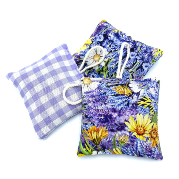 catzup-Lavendelkissen mit Aufhängeschleife - "Lavendel" - 3er Set