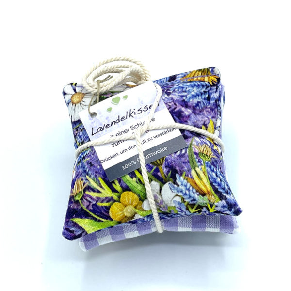 catzup-Lavendelkissen mit Aufhängeschleife - "Lavendel" - 3er Set – Bild 2