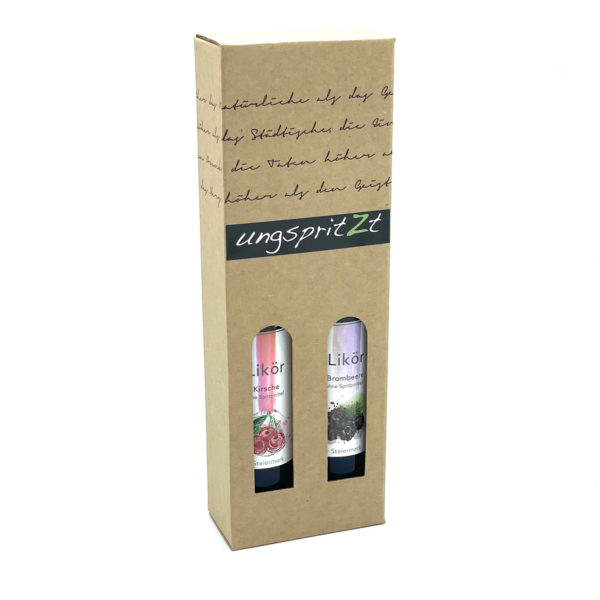 ungspritzt-Likör | Kirsche & Brombeere,  2 x 100ml in Geschenkkarton – Bild 2